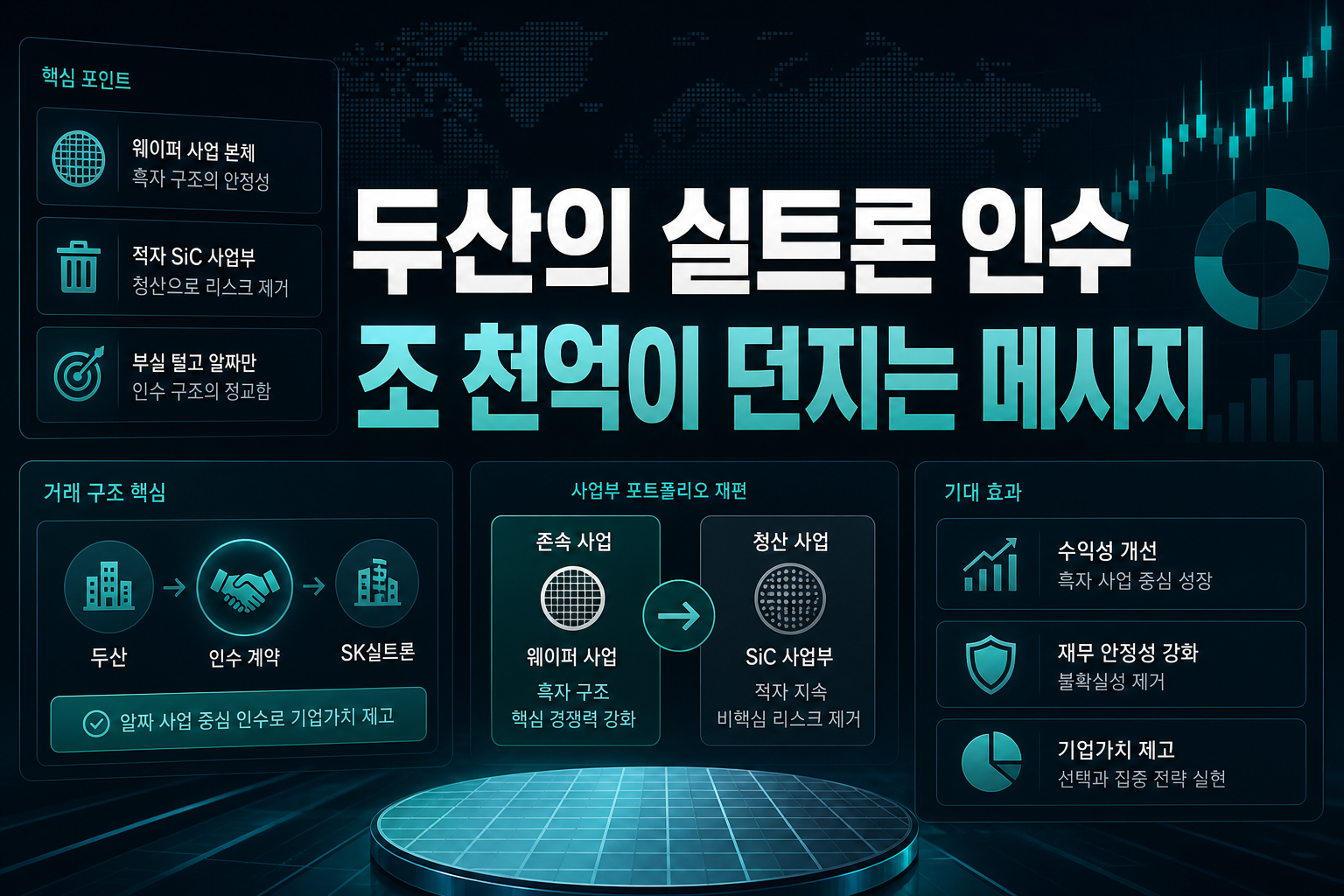 두산의 SK실트론 인수, 2조3천억이 던지는 메시지
