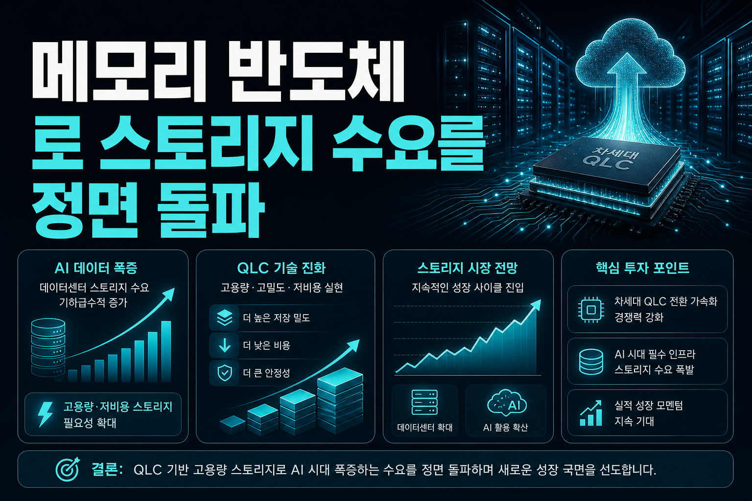 메모리 반도체, QLC로 스토리지 수요를 정면 돌파