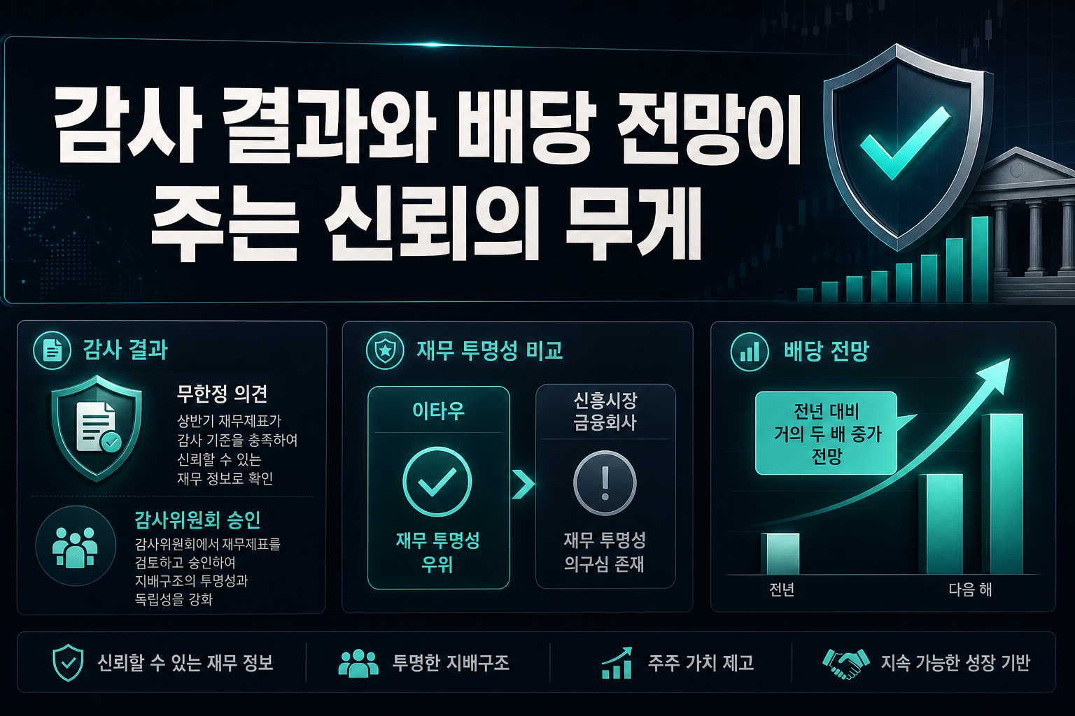 감사 결과와 배당 전망이 주는 신뢰의 무게