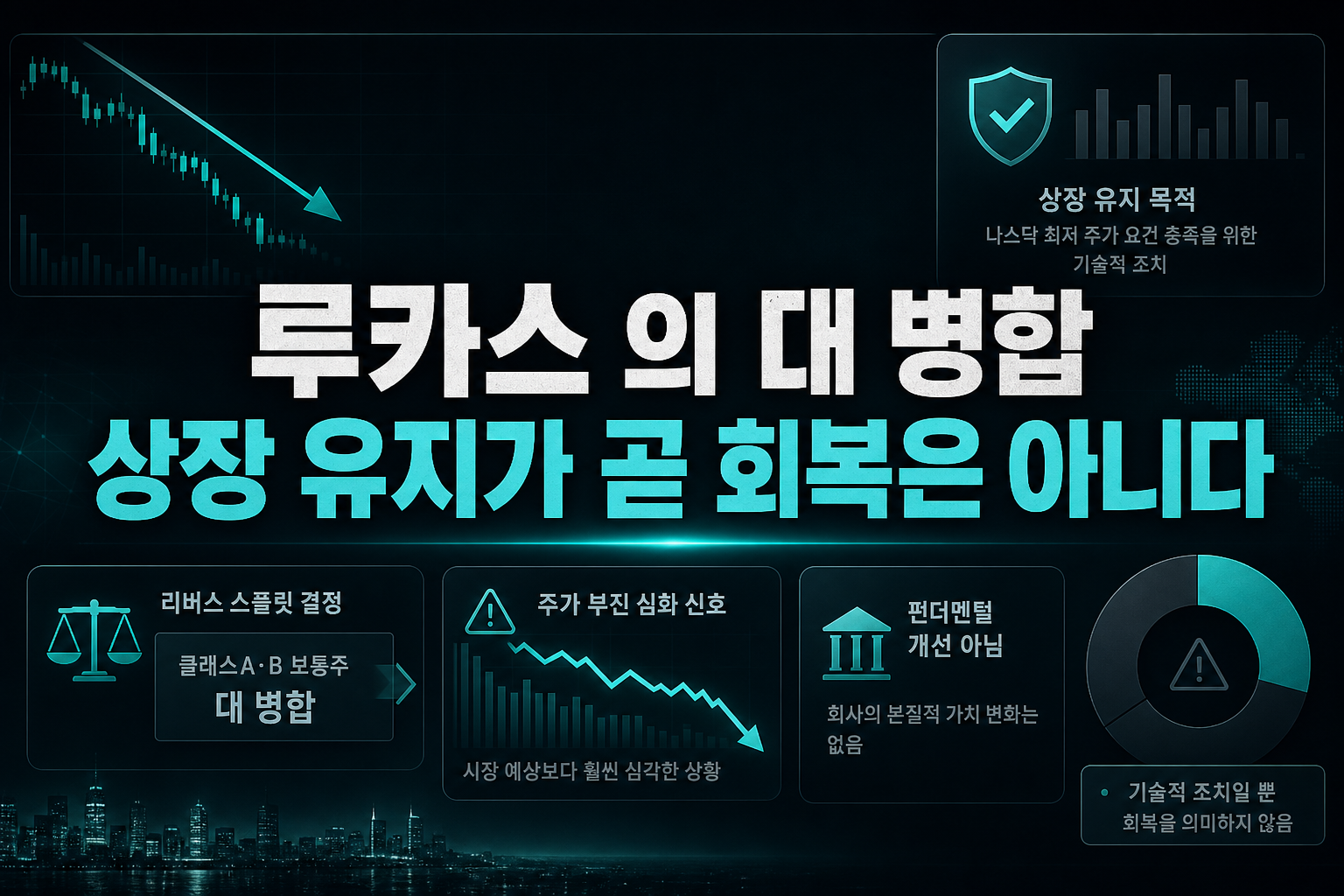루카스GC의 125대1 병합, 상장 유지가 곧 회복은 아니다