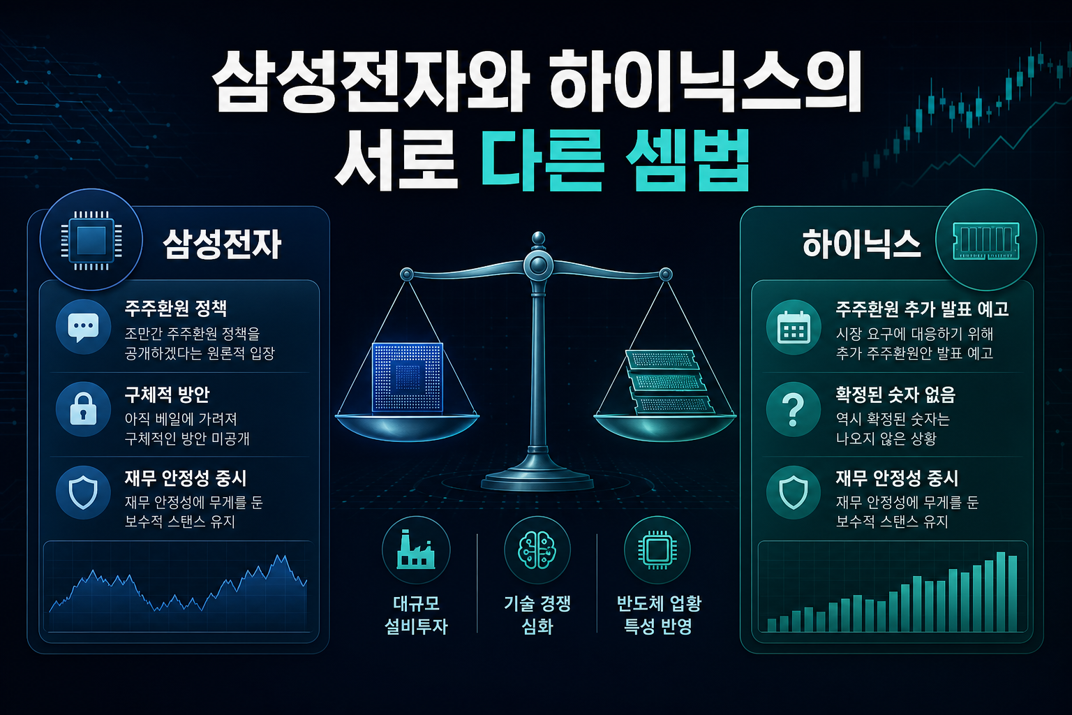 삼성전자와 SK하이닉스의 서로 다른 셈법