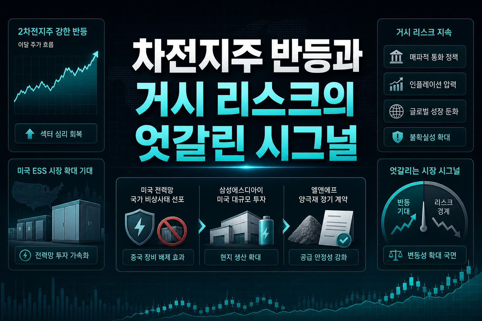 2차전지주 반등과 거시 리스크의 엇갈린 시그널