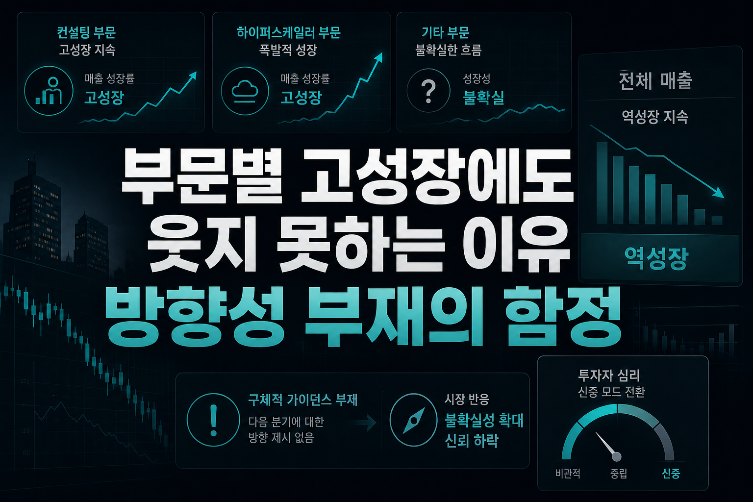 부문별 고성장에도 웃지 못하는 이유, 방향성 부재의 함정