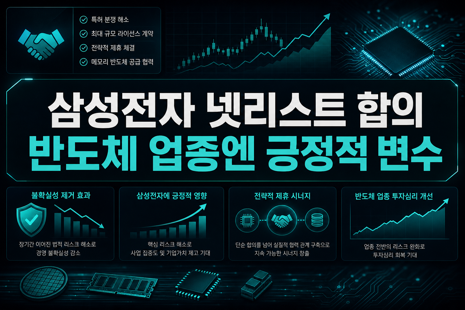 삼성전자-넷리스트 합의, 반도체 업종엔 긍정적 변수