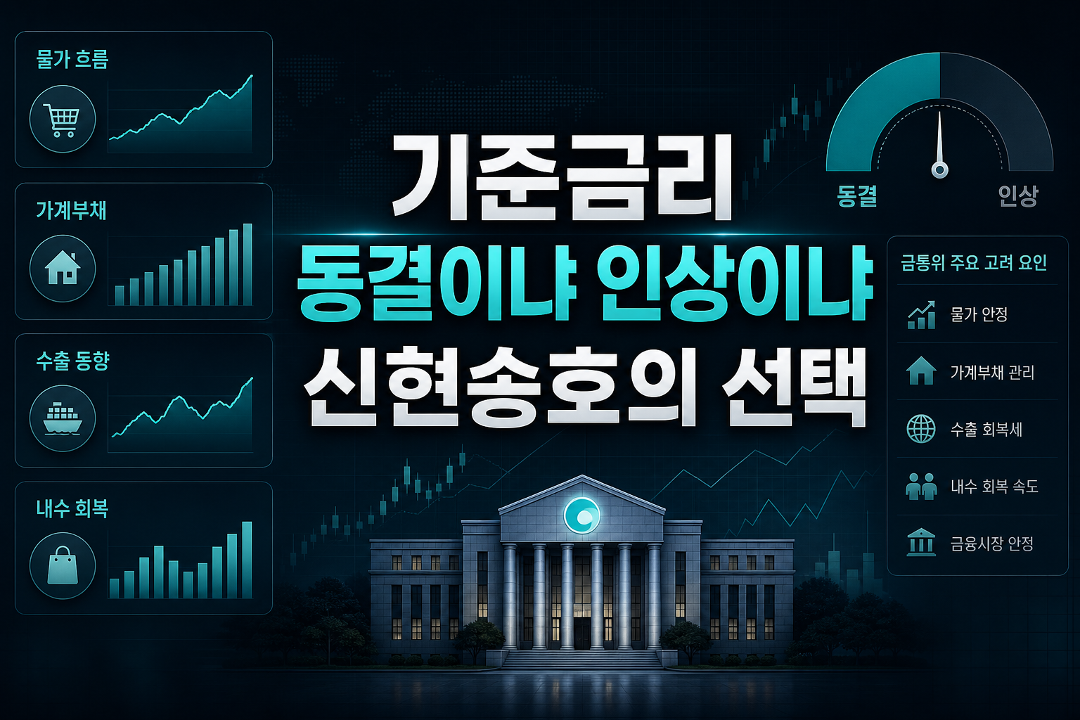 기준금리 동결이냐 인상이냐, 신현송호의 선택