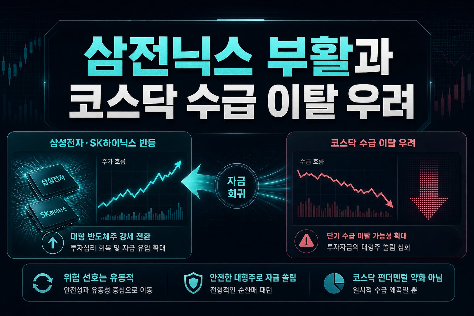 삼전닉스 부활과 코스닥 수급 이탈 우려