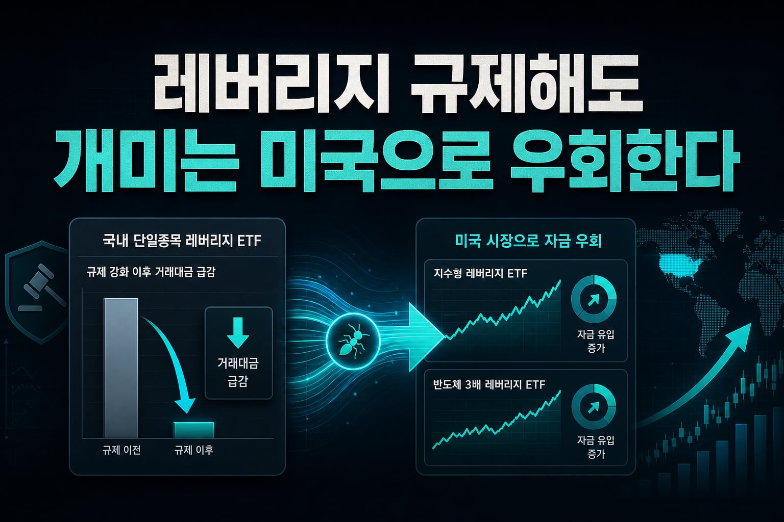 레버리지 규제해도 개미는 미국으로 우회한다