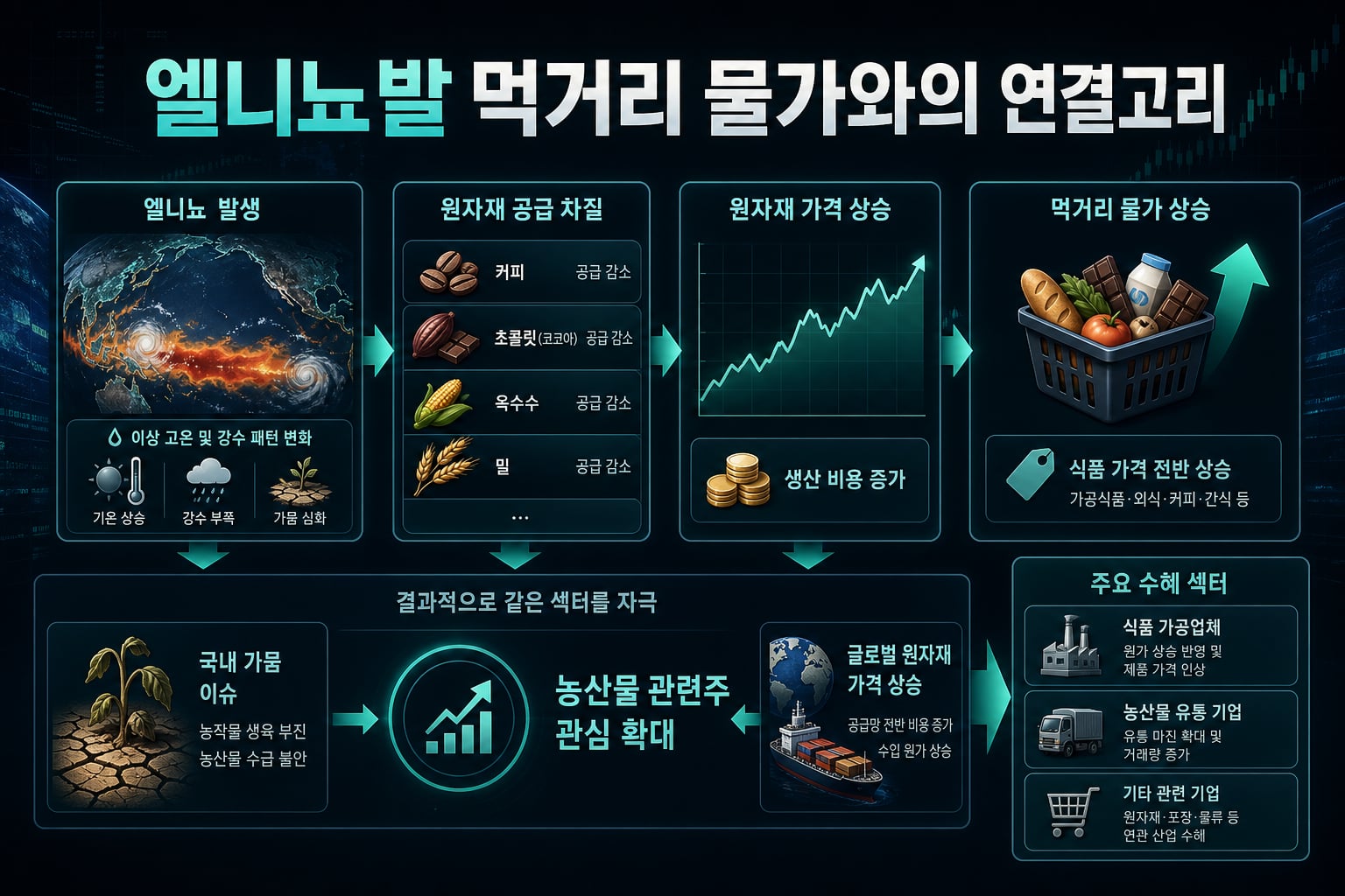 엘니뇨발 먹거리 물가와의 연결고리