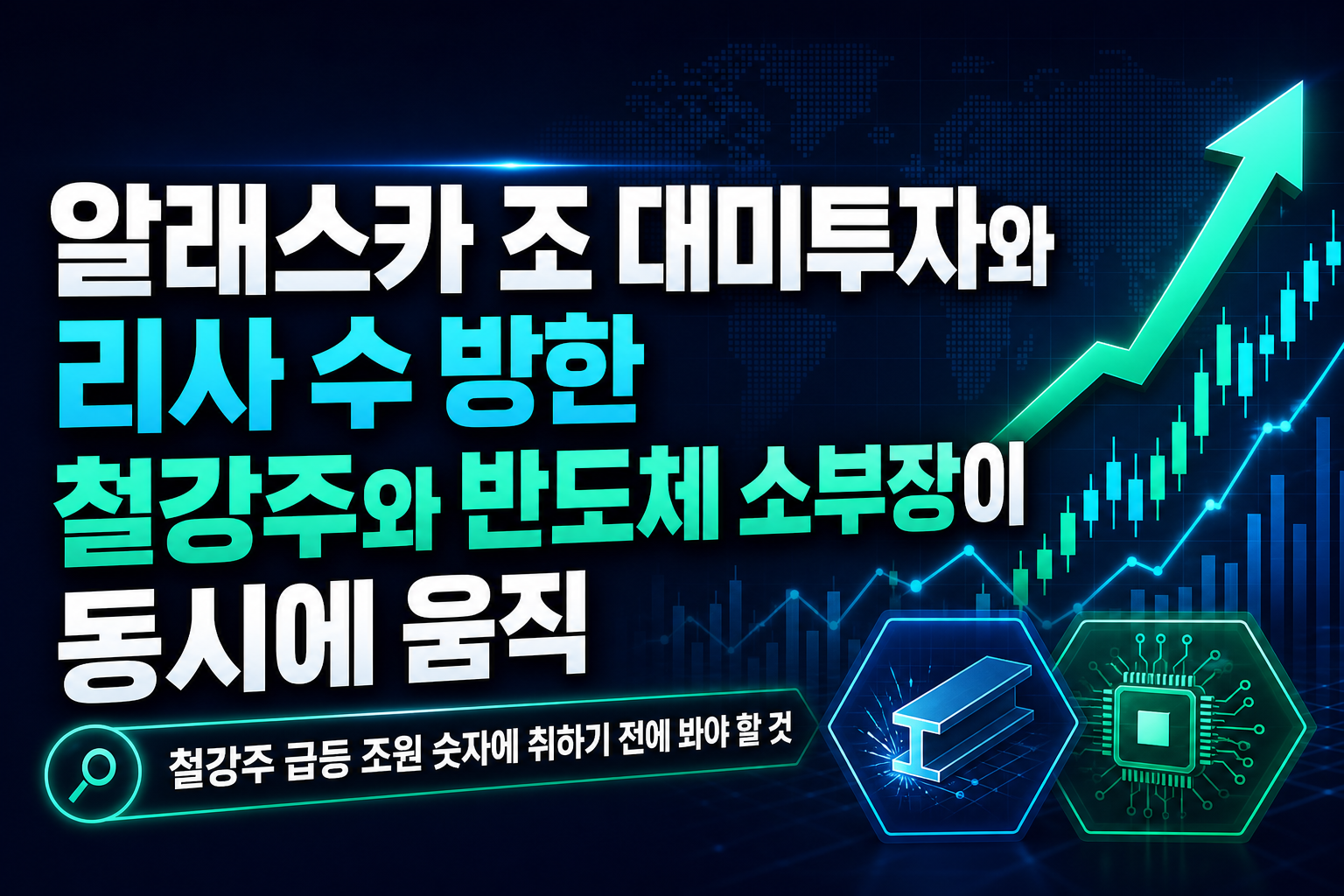 알래스카 LNG 73조 대미투자와 리사 수 방한, 철강주와 반도체 소부장이 동시에 움직이는 이유