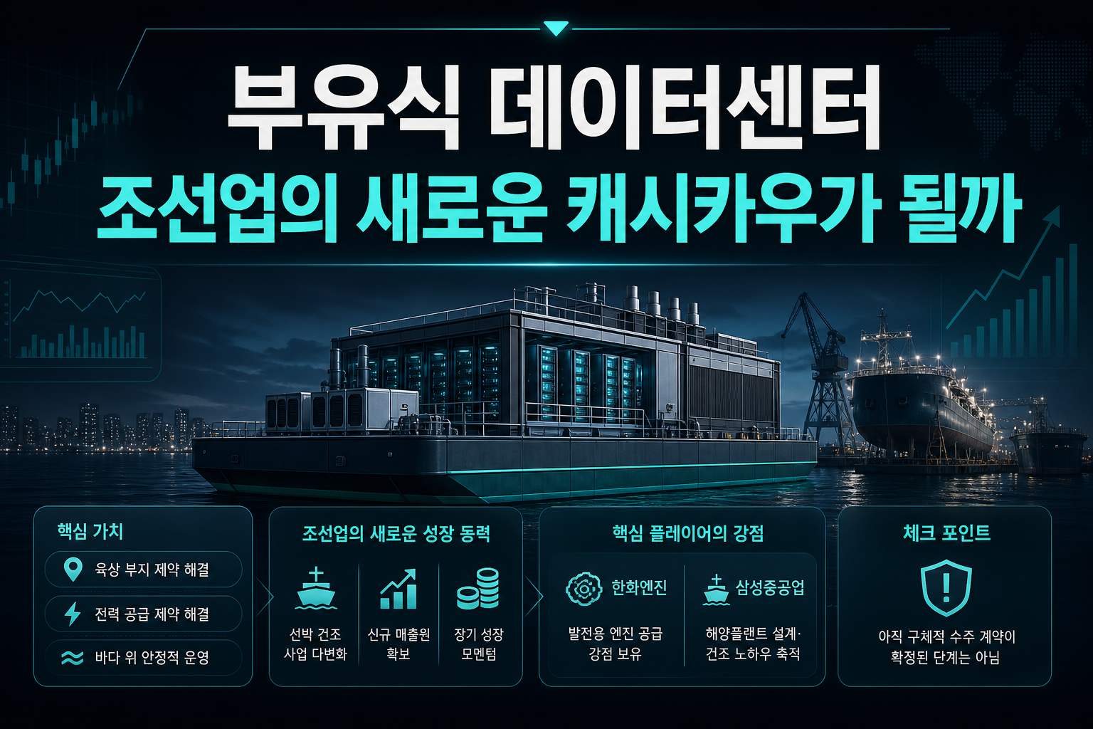 부유식 데이터센터, 조선업의 새로운 캐시카우가 될까