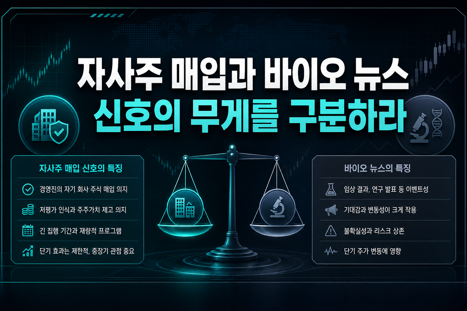 자사주 매입과 바이오 뉴스, 신호의 무게를 구분하라