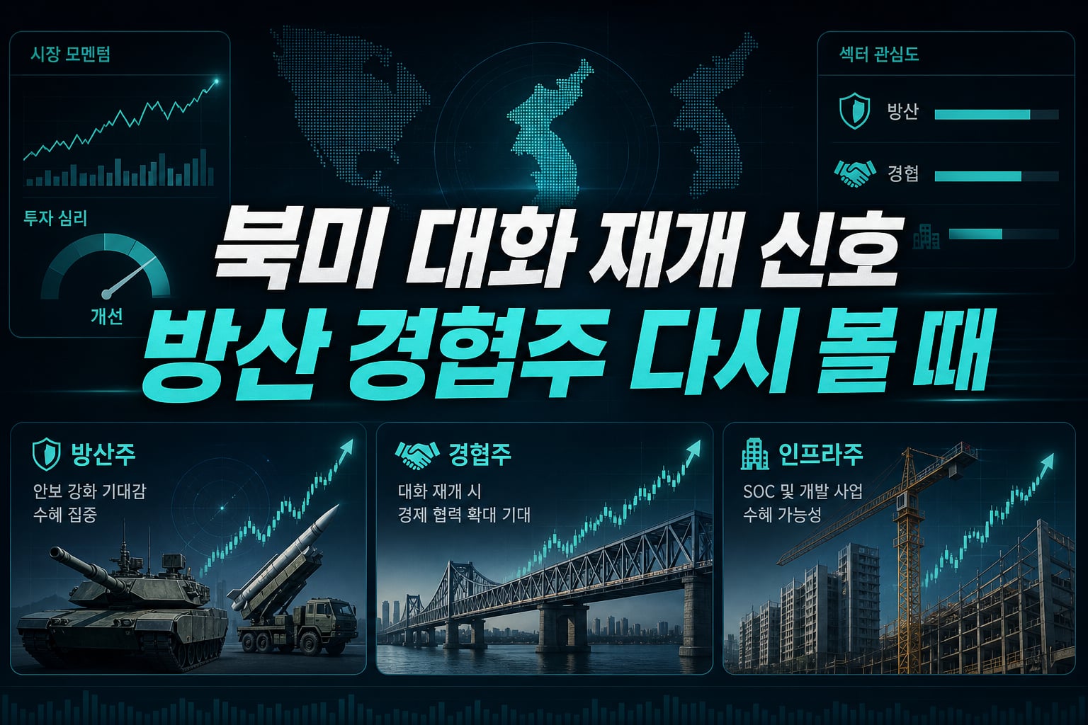 북미 대화 재개 신호, 방산·경협주 다시 볼 때