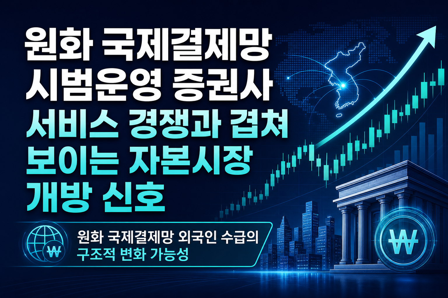 원화 국제결제망 시범운영, 증권사 서비스 경쟁과 겹쳐 보이는 자본시장 개방 신호