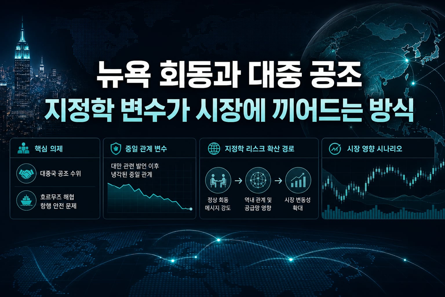 뉴욕 회동과 대중 공조, 지정학 변수가 시장에 끼어드는 방식