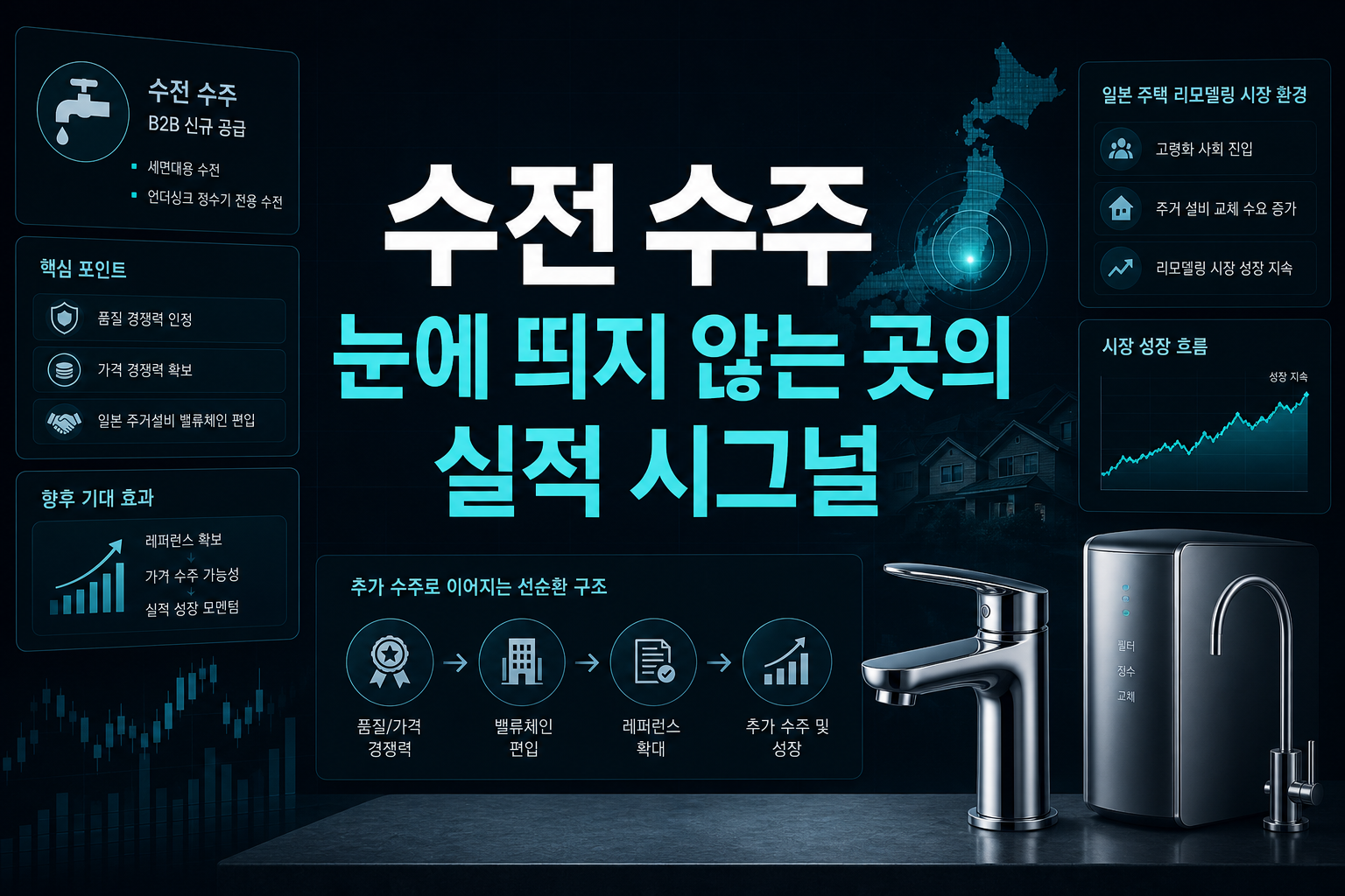 B2B 수전 수주, 눈에 띄지 않는 곳의 실적 시그널