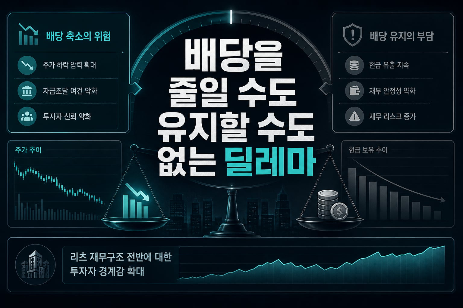 배당을 줄일 수도, 유지할 수도 없는 딜레마