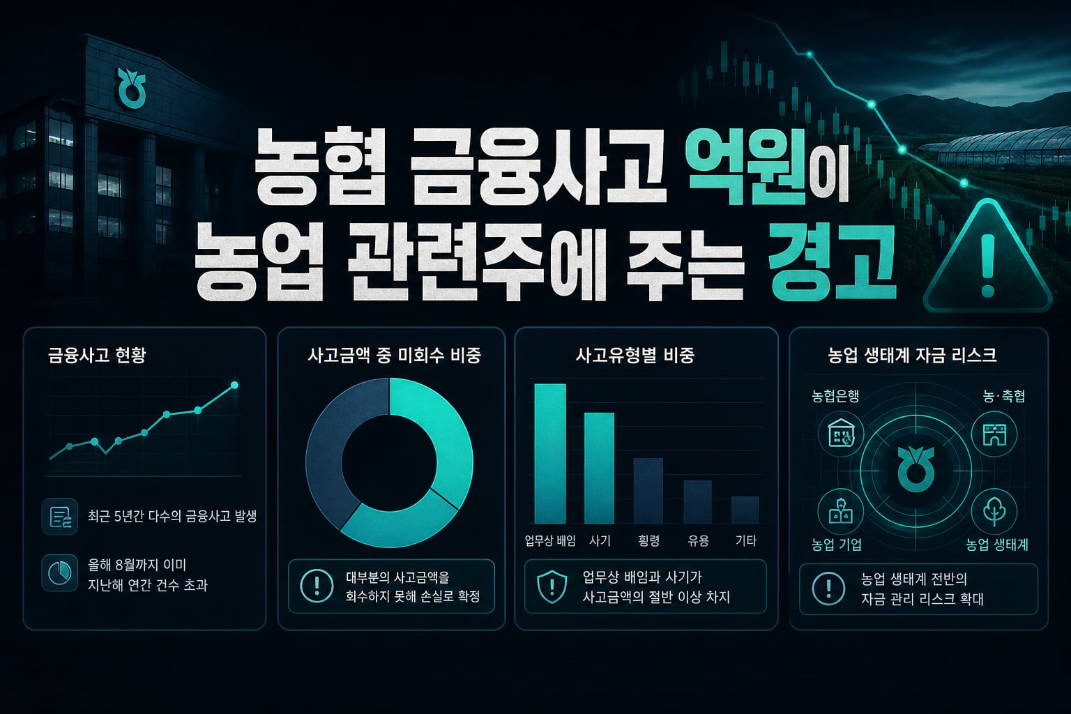 농협 금융사고 2369억원이 농업 관련주에 주는 경고