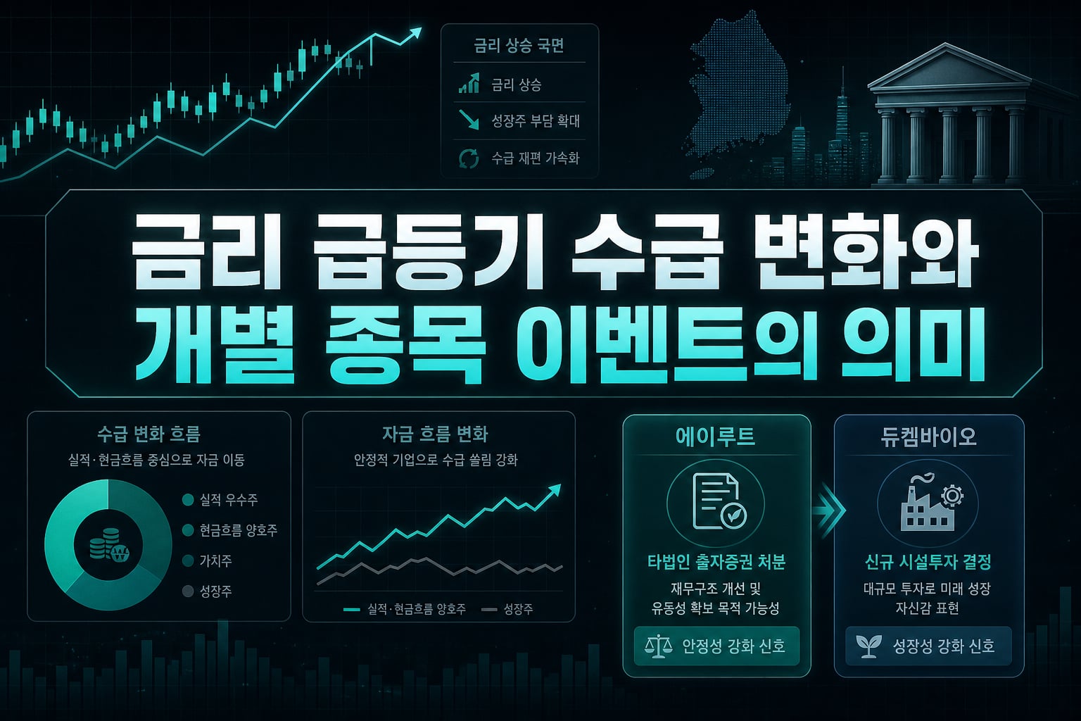 금리 급등기 수급 변화와 개별 종목 이벤트의 의미