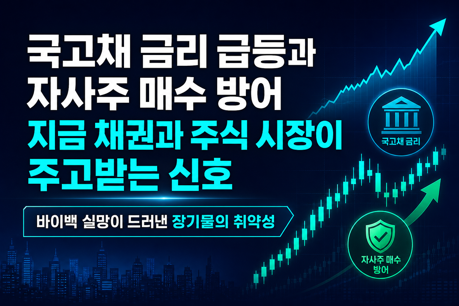 국고채 금리 급등과 자사주 매수 방어, 지금 채권과 주식 시장이 주고받는 신호