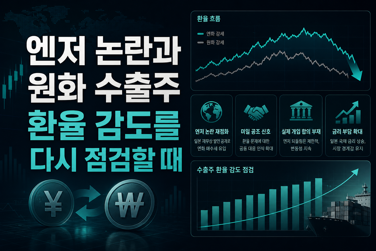 엔저 논란과 원화, 수출주 환율 감도를 다시 점검할 때