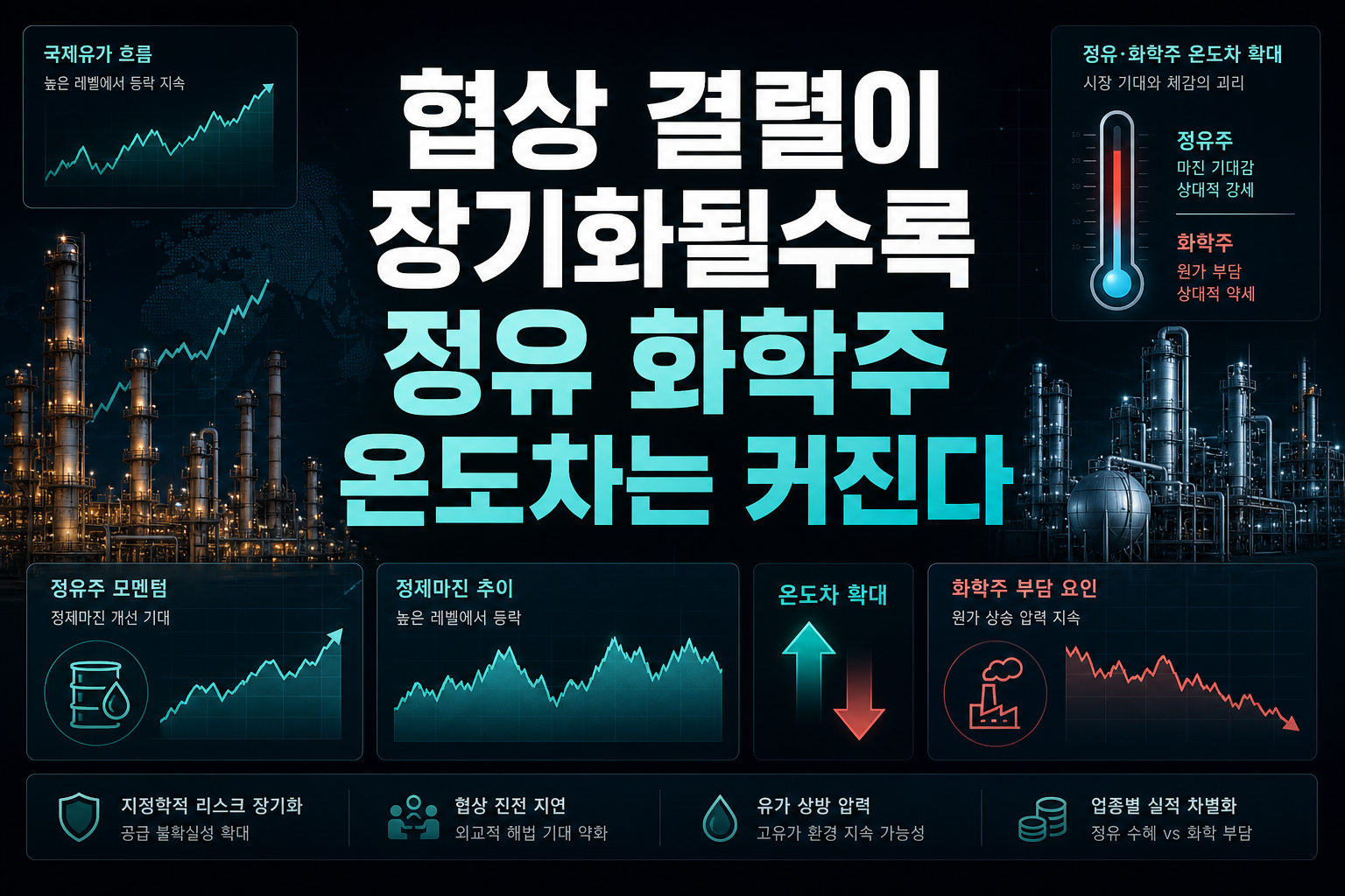 협상 결렬이 장기화될수록 정유·화학주 온도차는 커진다