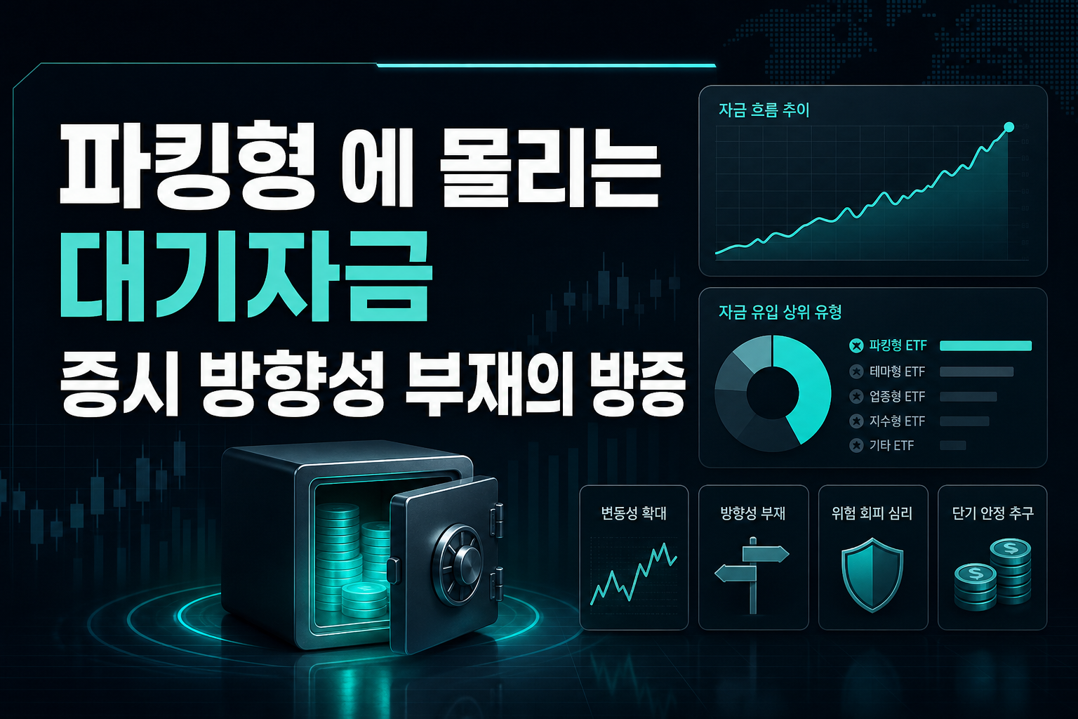 파킹형 ETF에 몰리는 대기자금, 증시 방향성 부재의 방증