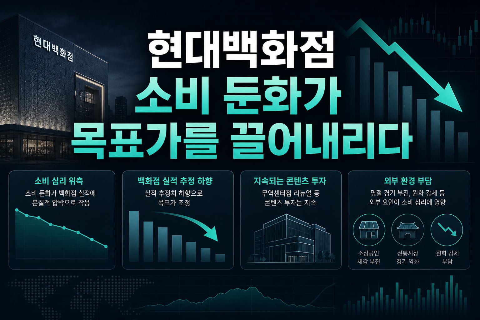 현대백화점, 소비 둔화가 목표가를 끌어내리다