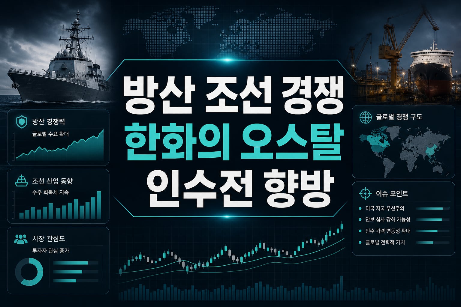 방산·조선 M&A 경쟁, 한화의 오스탈 인수전 향방