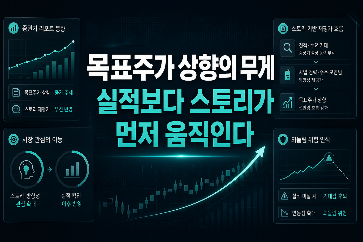 목표주가 상향의 무게, 실적보다 스토리가 먼저 움직인다