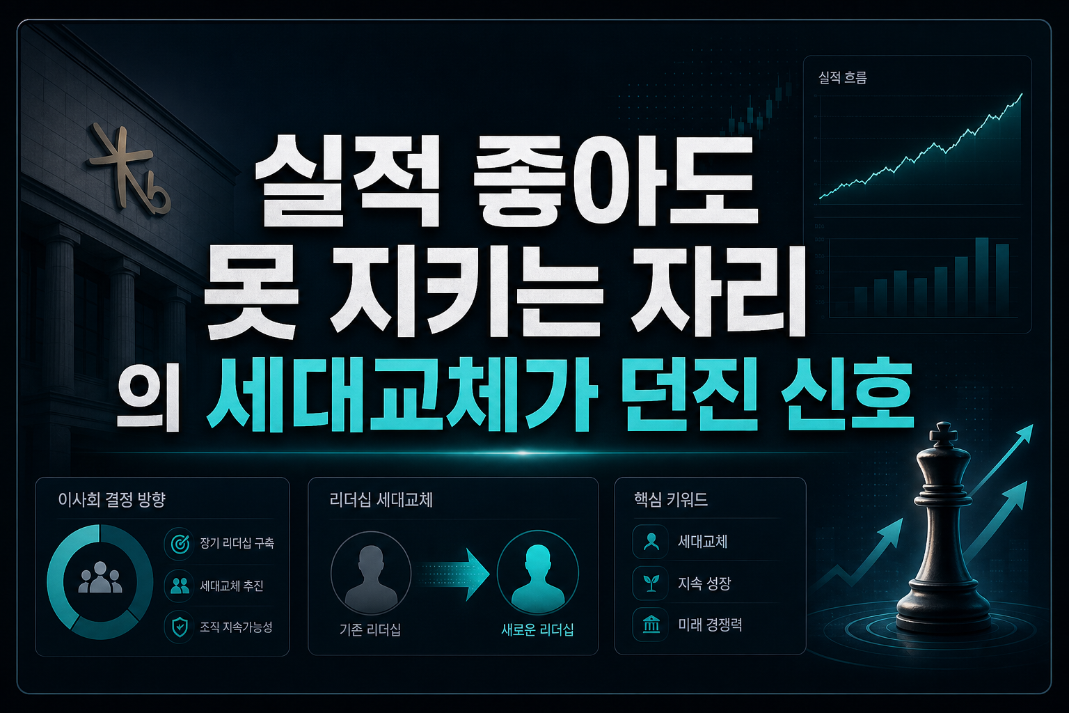 실적 좋아도 못 지키는 자리, KB의 세대교체가 던진 신호