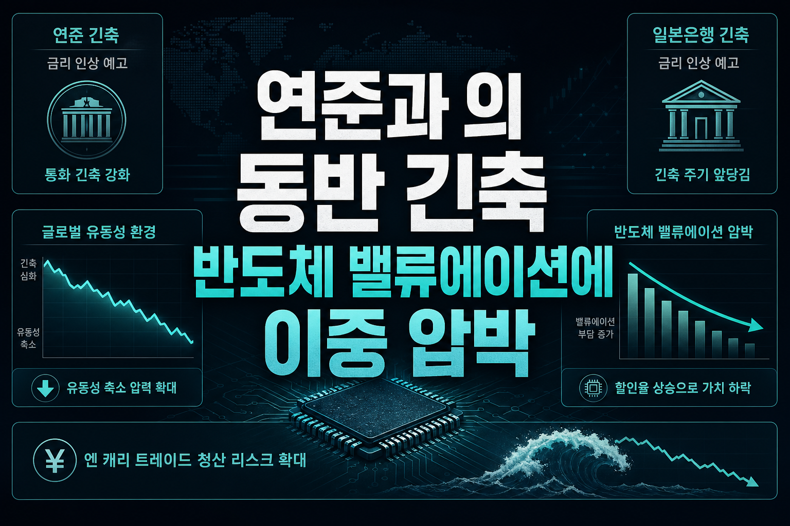 연준과 BOJ의 동반 긴축, 반도체 밸류에이션에 이중 압박