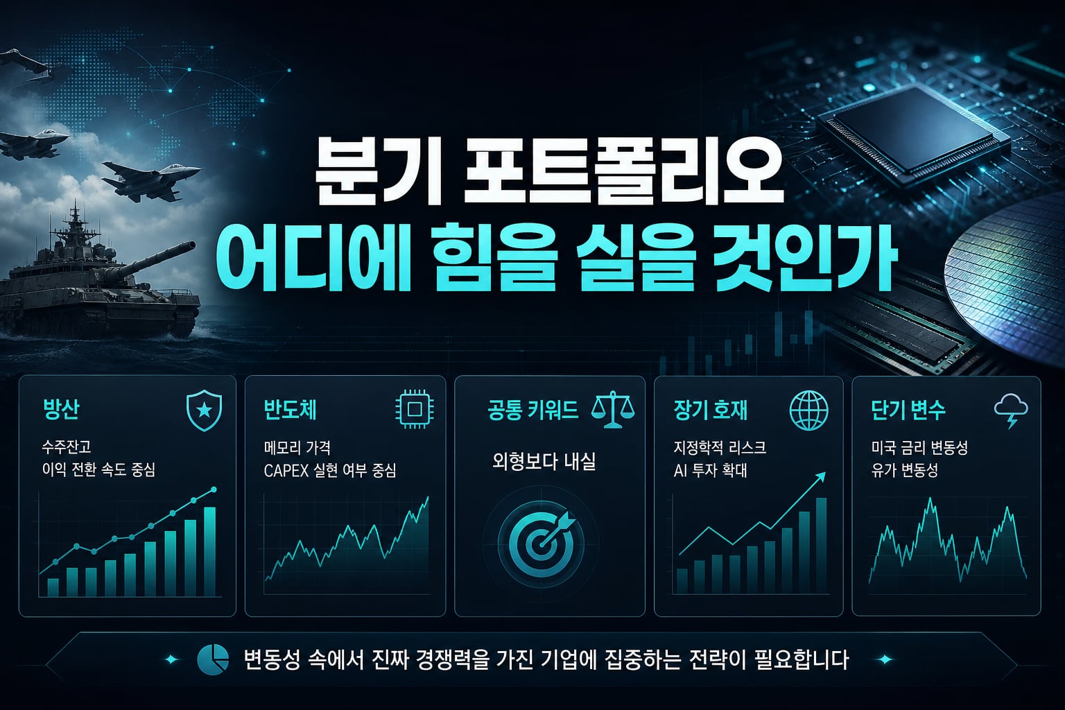 4분기 포트폴리오, 어디에 힘을 실을 것인가
