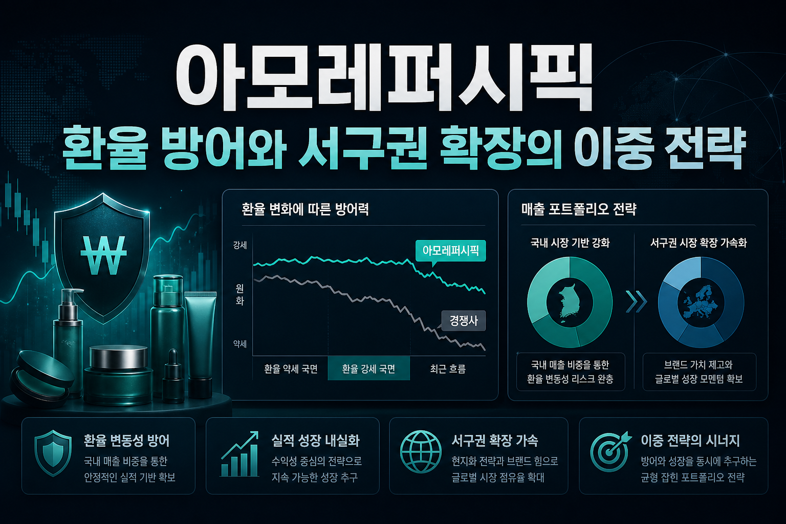 아모레퍼시픽, 환율 방어와 서구권 확장의 이중 전략
