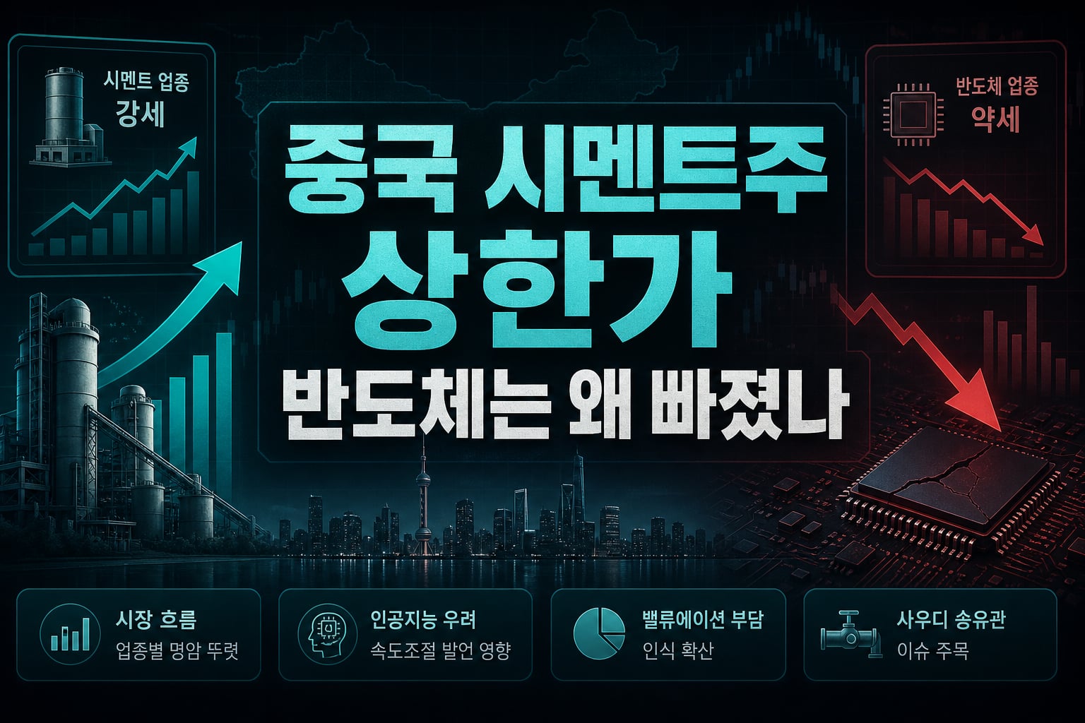 중국 시멘트주 상한가, 반도체는 왜 빠졌나