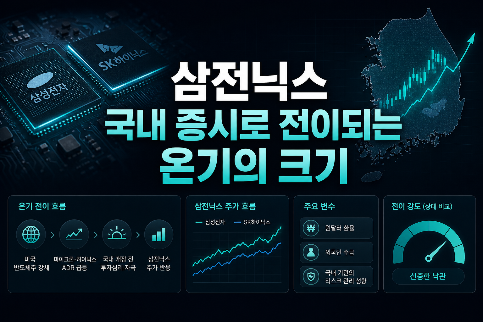 삼전닉스, 국내 증시로 전이되는 온기의 크기