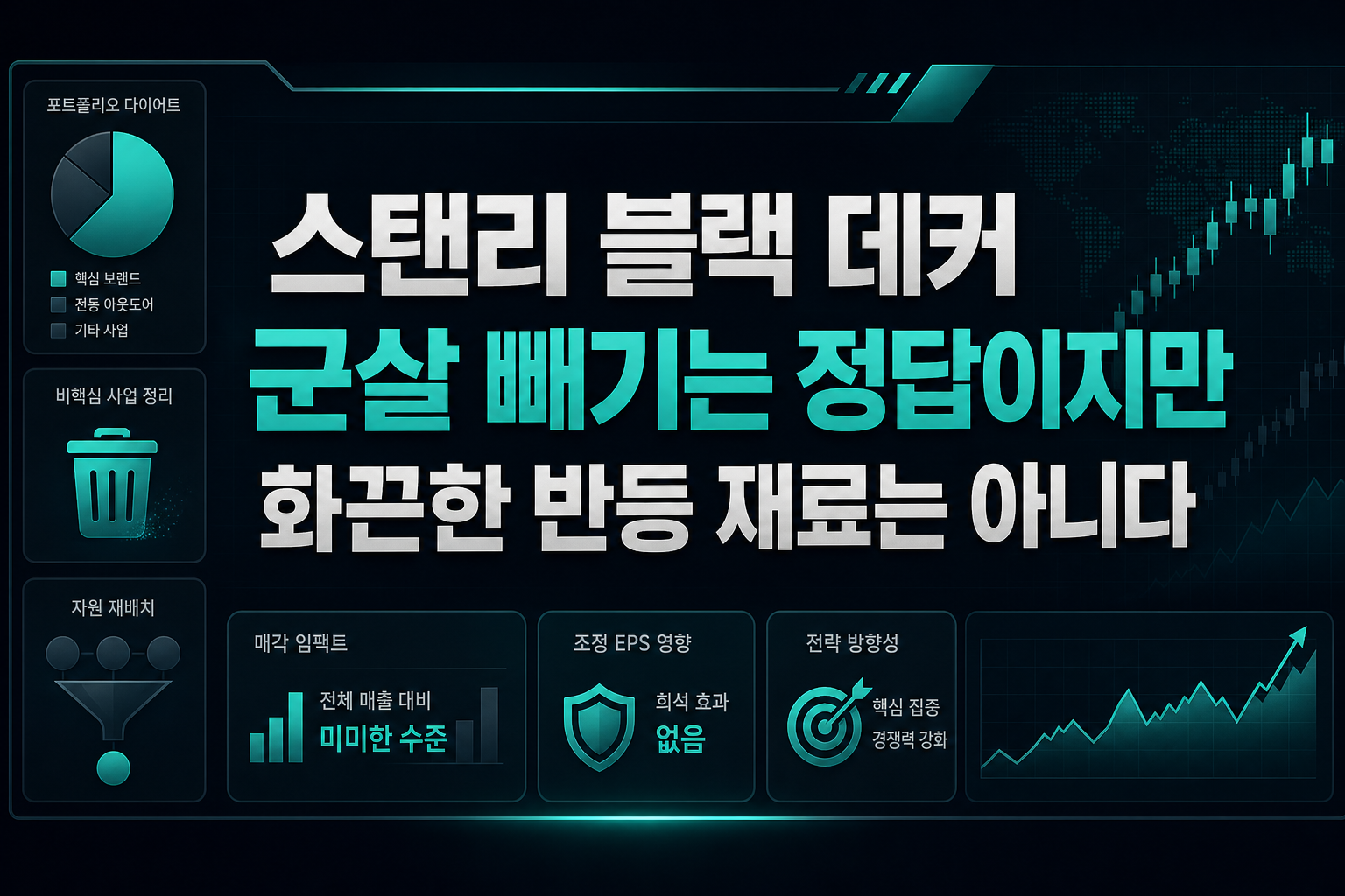 스탠리 블랙 & 데커, 군살 빼기는 정답이지만 화끈한 반등 재료는 아니다