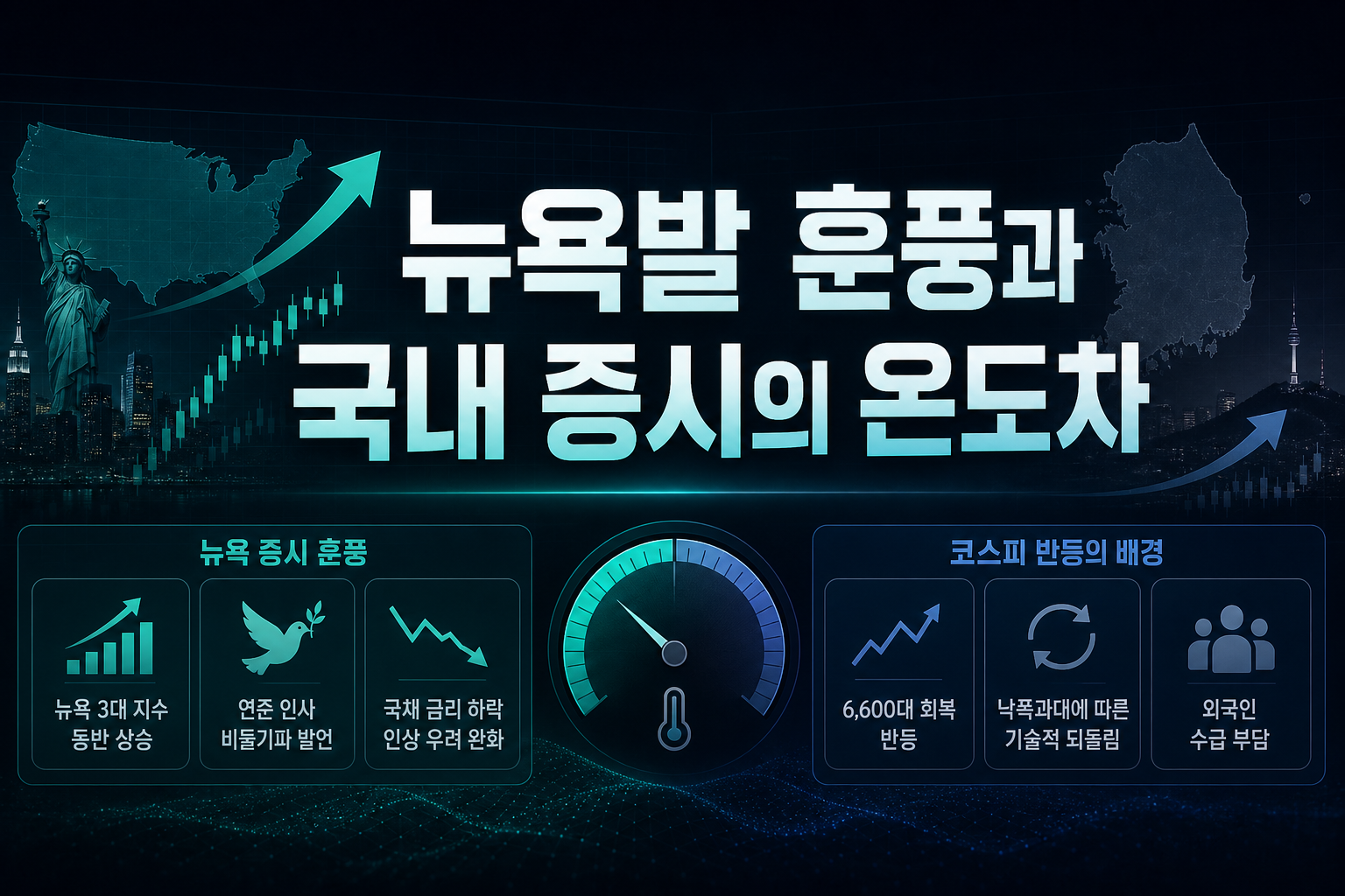 뉴욕발 훈풍과 국내 증시의 온도차