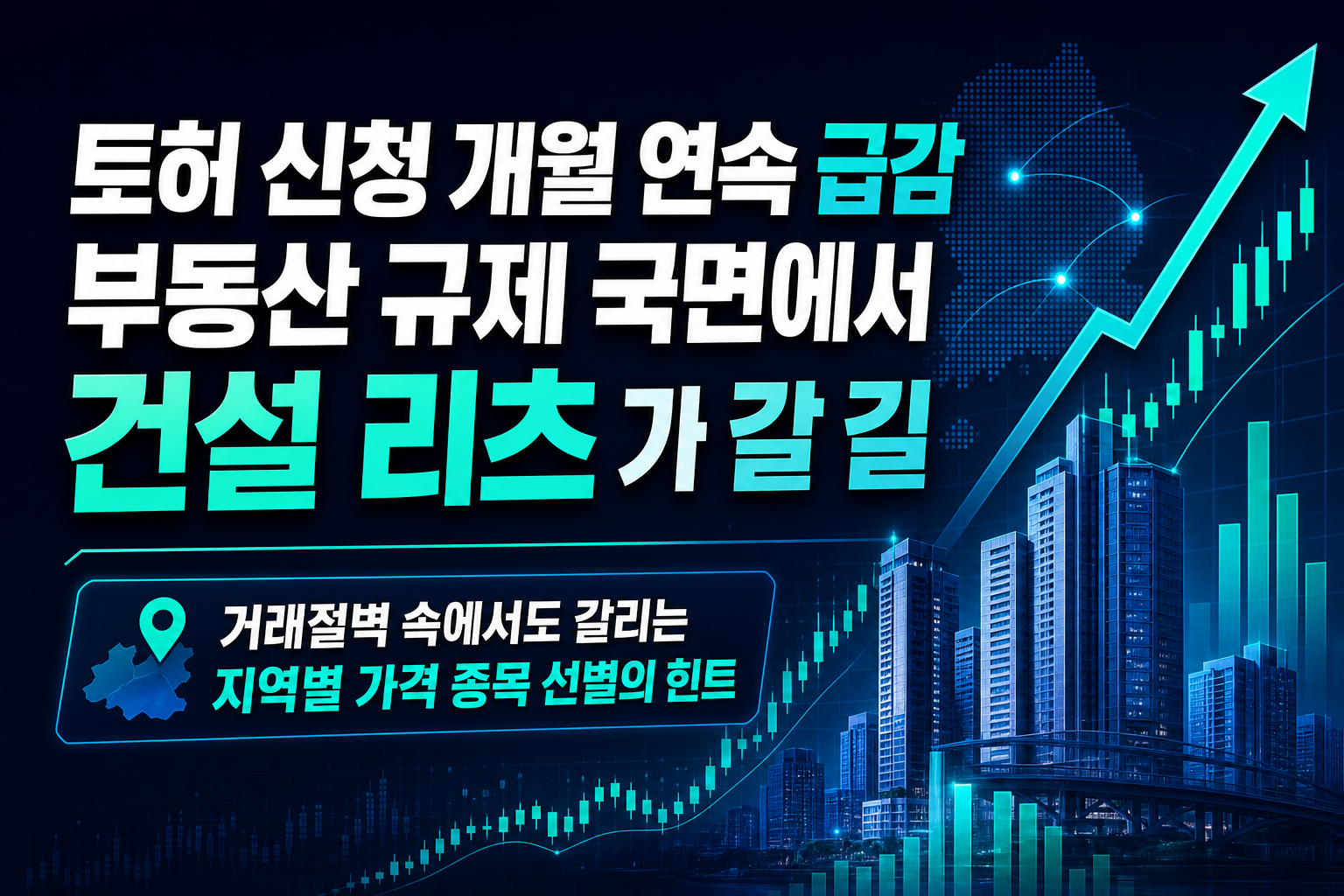 토허 신청 4개월 연속 급감, 부동산 규제 국면에서 건설·리츠株가 갈 길