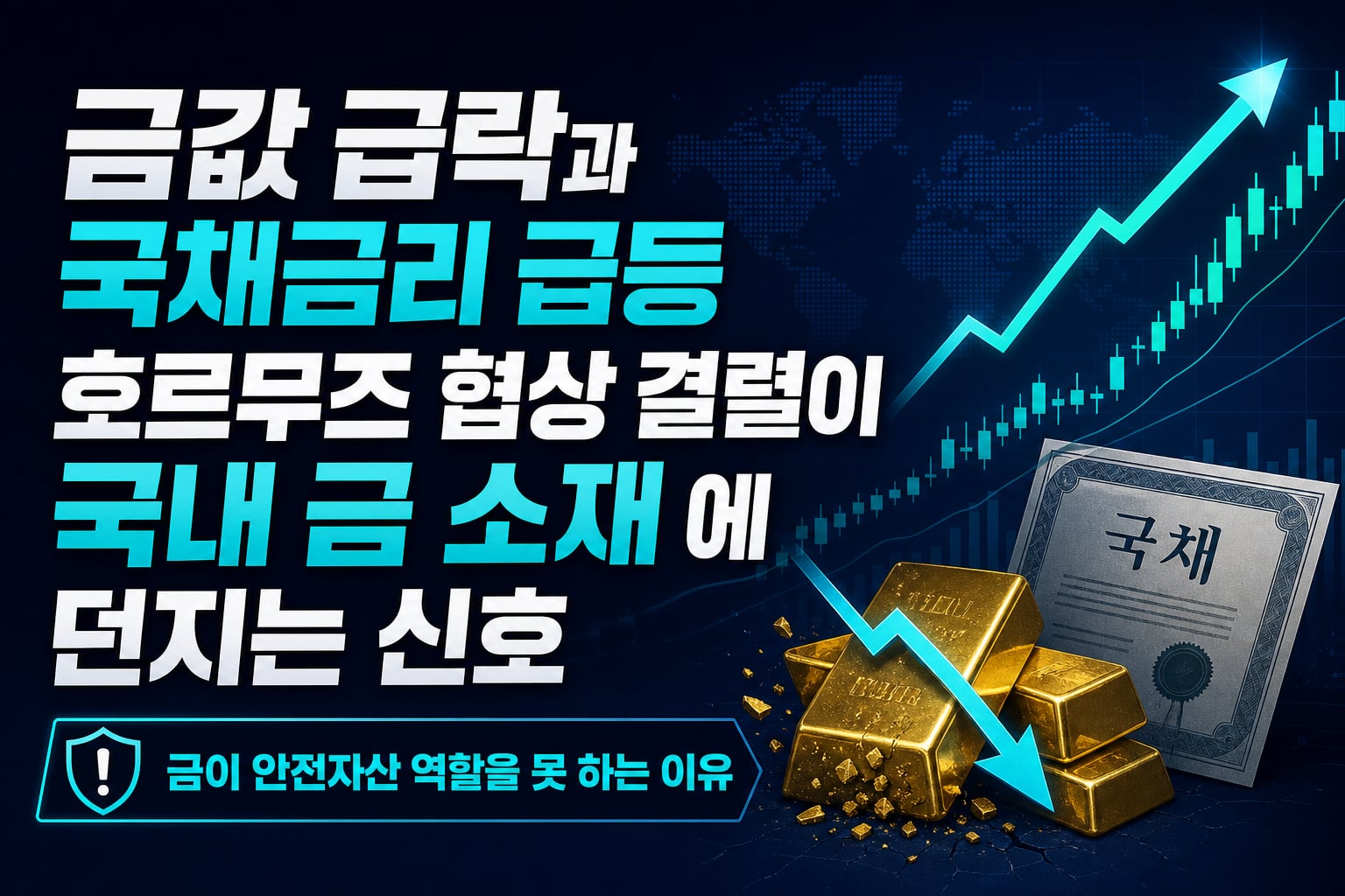 금값 급락과 국채금리 급등, 호르무즈 협상 결렬이 국내 금·소재株에 던지는 신호