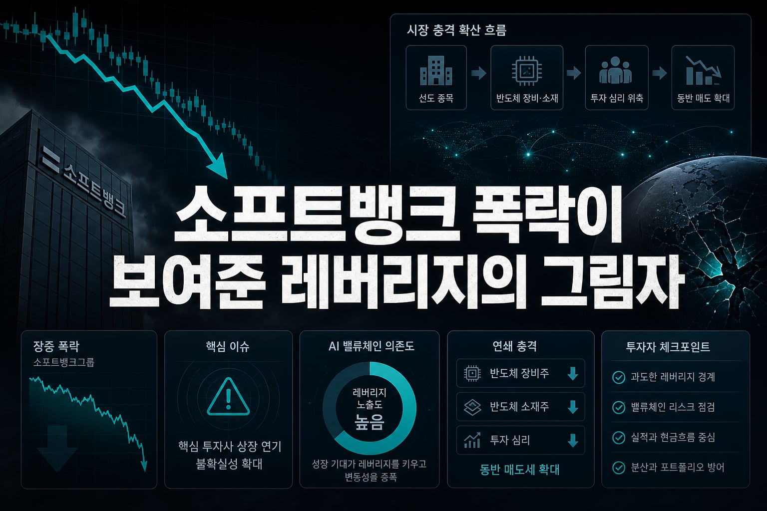 소프트뱅크 13% 폭락이 보여준 레버리지의 그림자