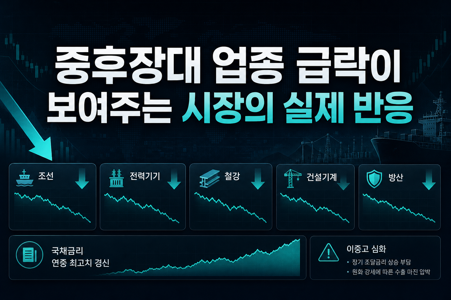 중후장대 업종 급락이 보여주는 시장의 실제 반응
