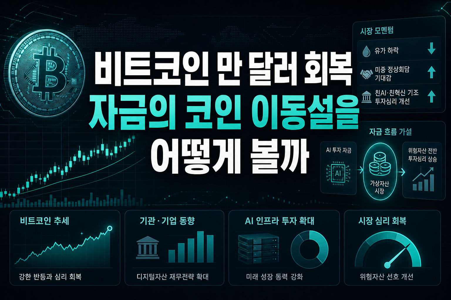 비트코인 8만5000달러 회복, AI 자금의 코인 이동설을 어떻게 볼까