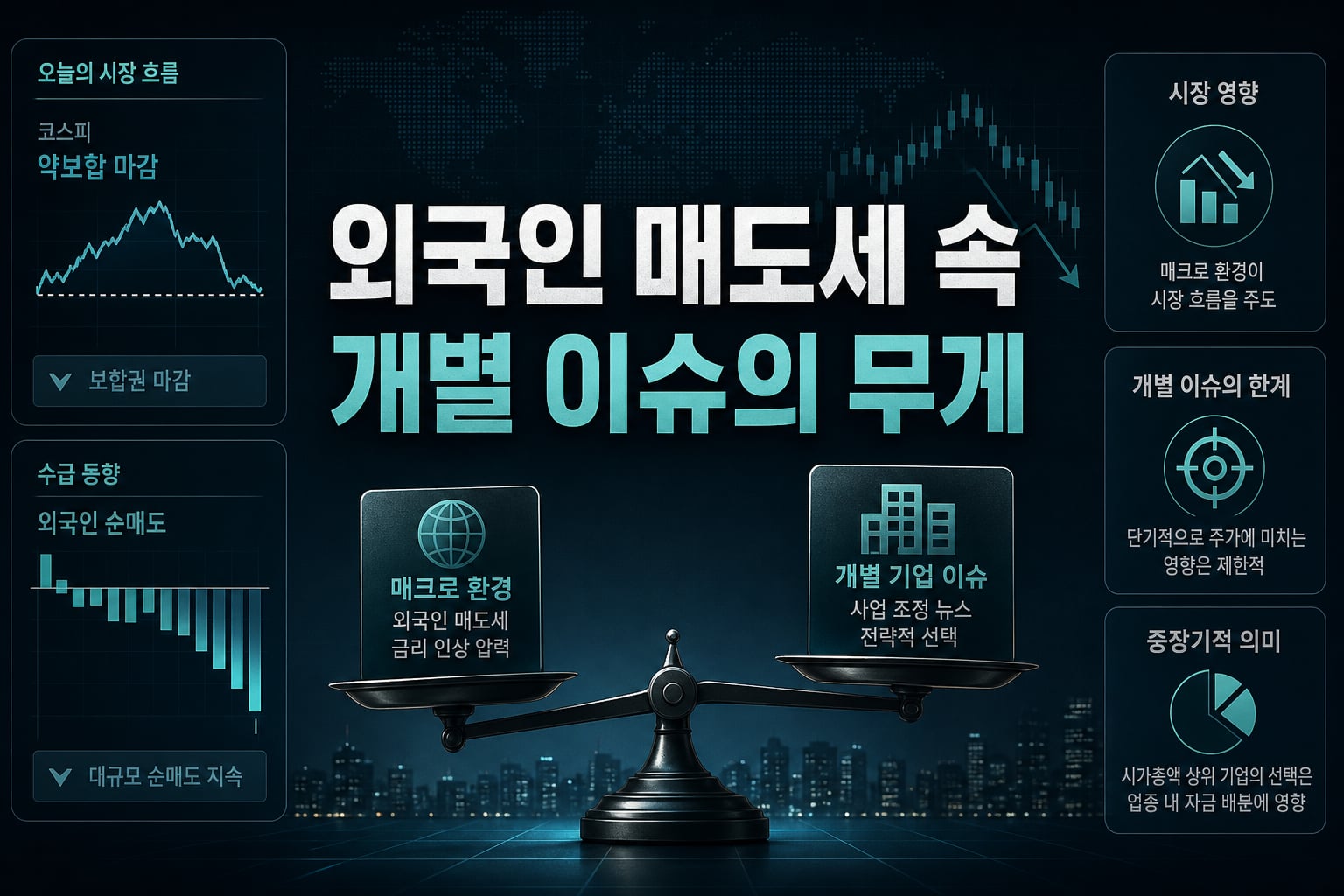 외국인 매도세 속 개별 이슈의 무게