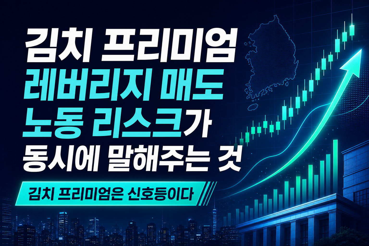 김치 프리미엄, 레버리지 매도, 노동 리스크가 동시에 말해주는 것