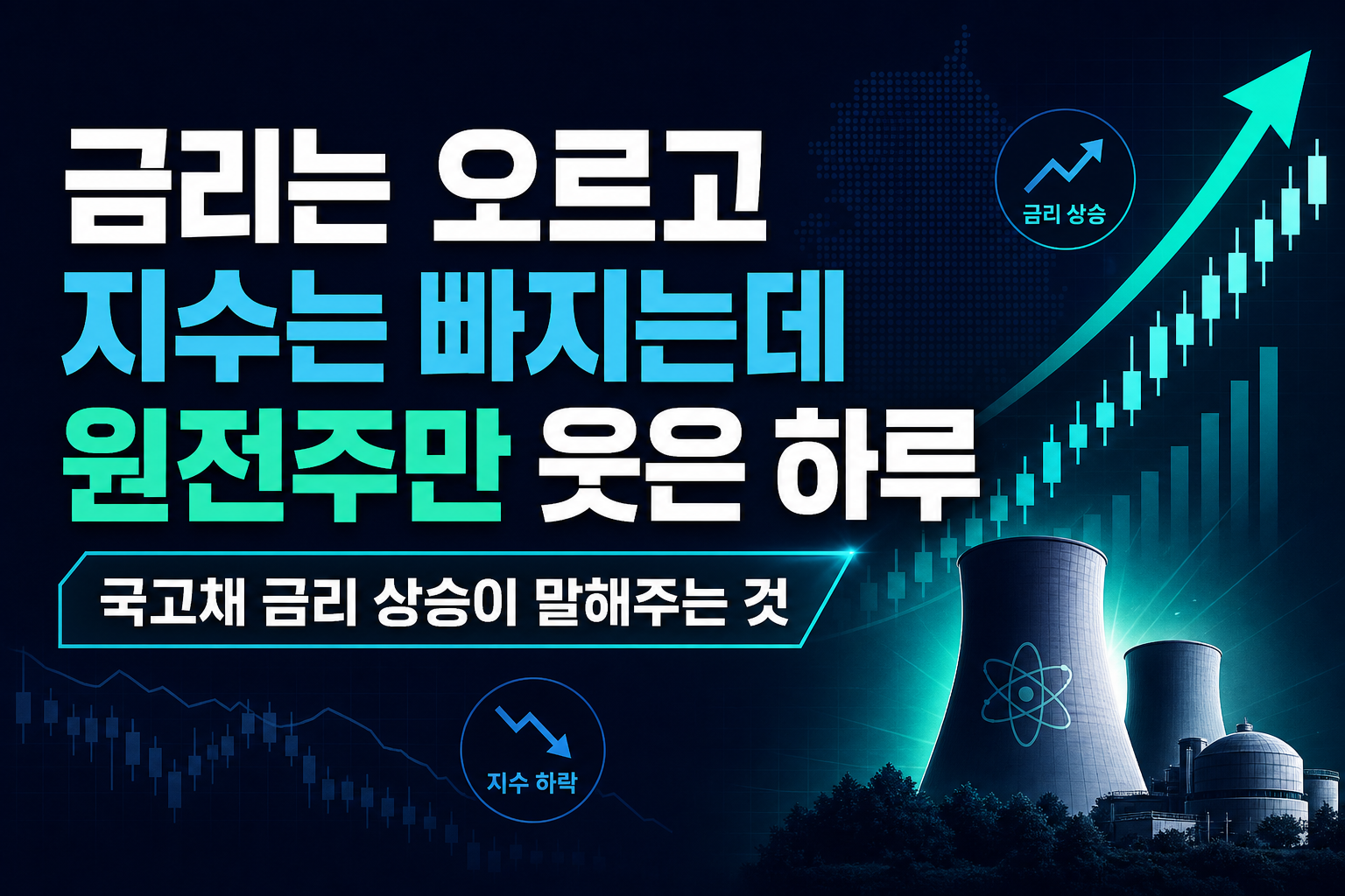 금리는 오르고 지수는 빠지는데 원전주만 웃은 하루