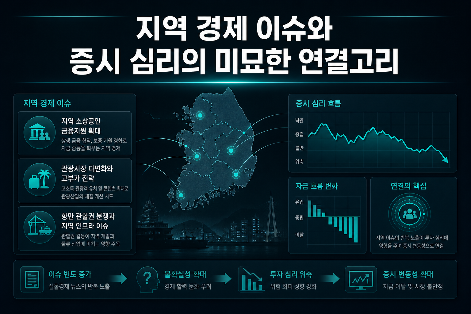 지역 경제 이슈와 증시 심리의 미묘한 연결고리