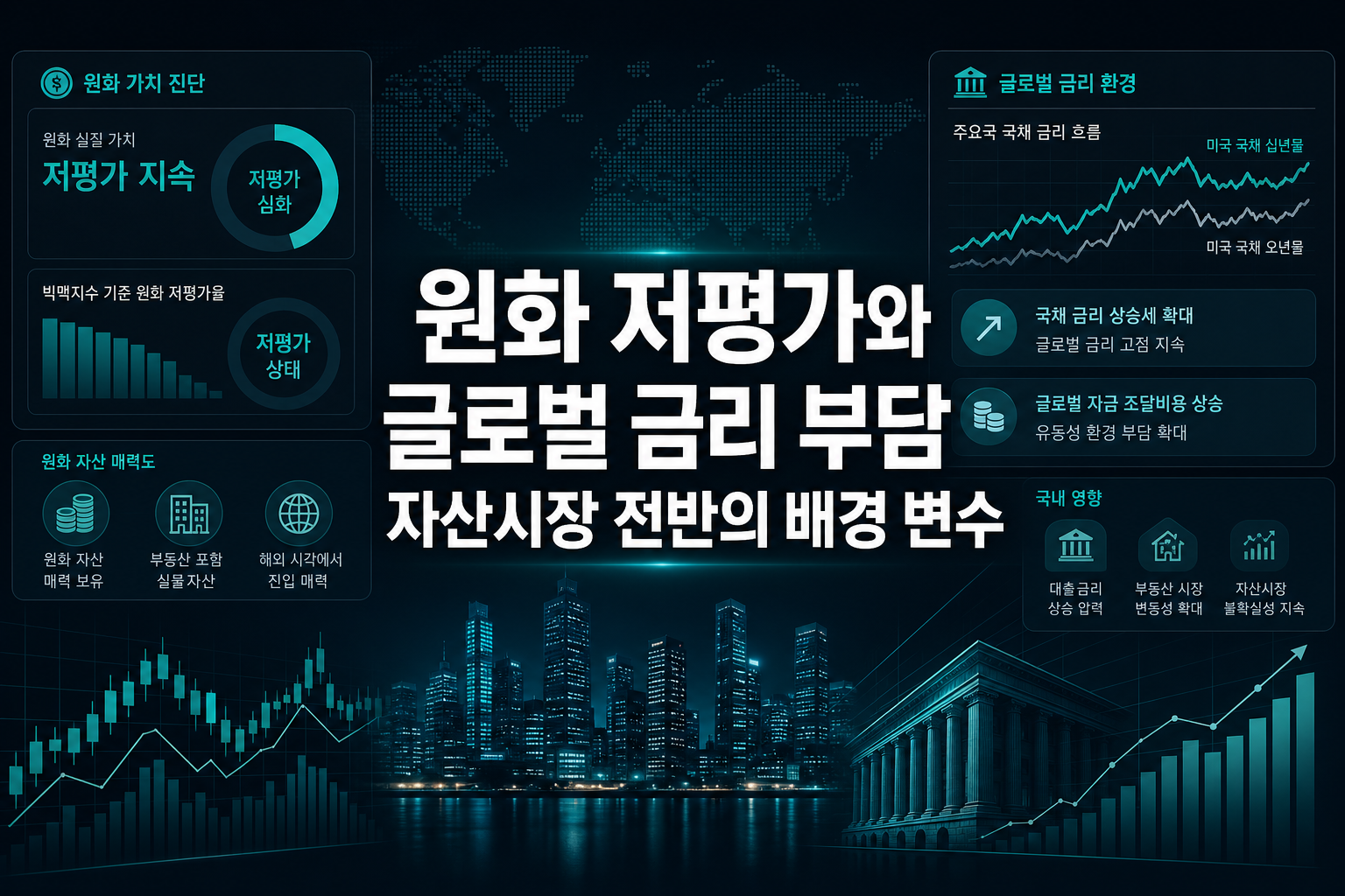 원화 저평가와 글로벌 금리 부담, 자산시장 전반의 배경 변수