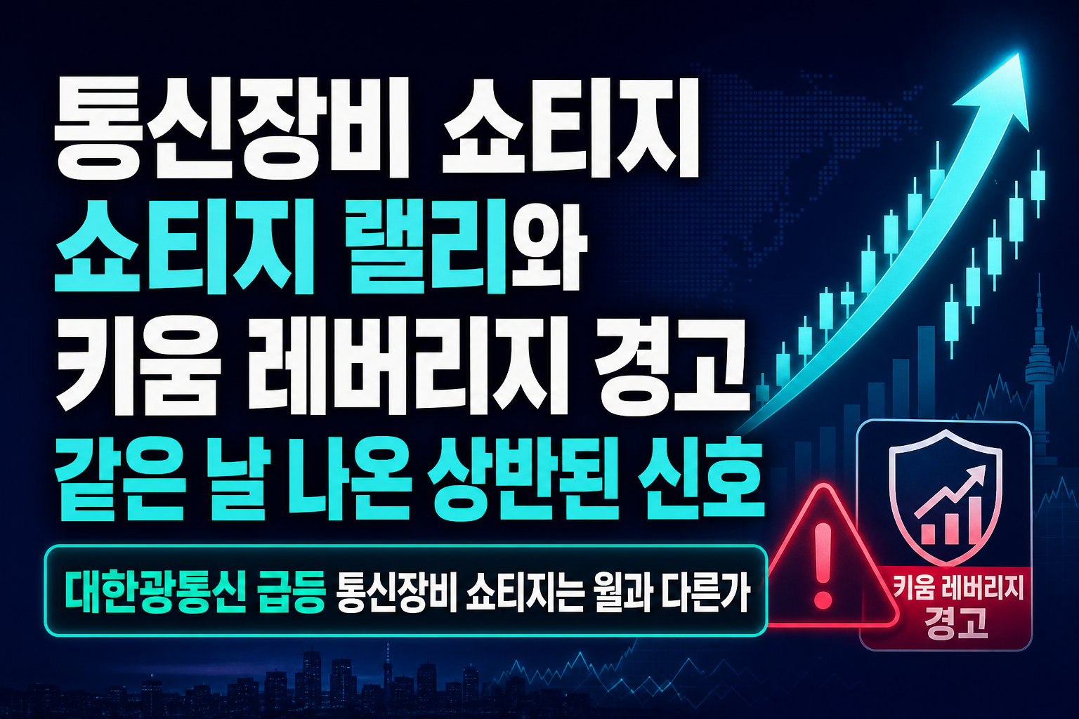 통신장비 쇼티지 랠리와 키움 레버리지 경고, 같은 날 나온 상반된 신호