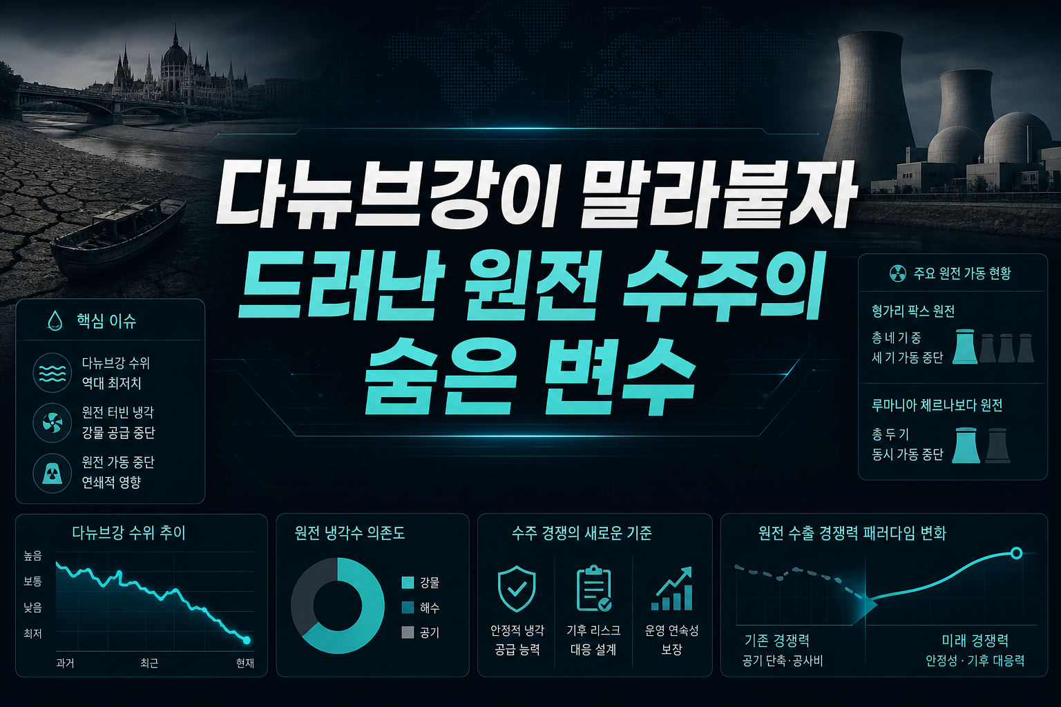 다뉴브강이 말라붙자 드러난 원전 수주의 숨은 변수