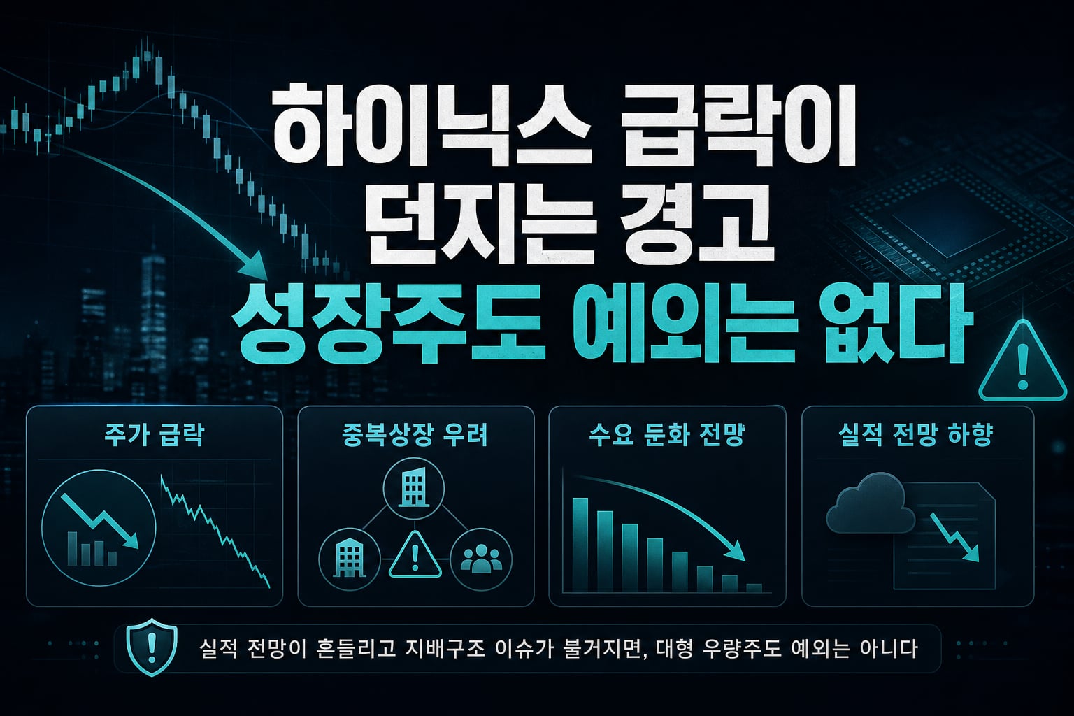 SK하이닉스 급락이 던지는 경고, 성장주도 예외는 없다